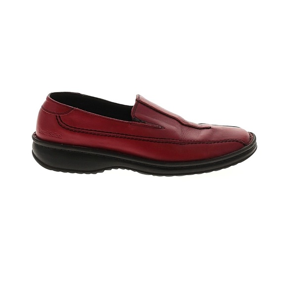 Josef Siebel Shoes - Red and Black Leather Slip-On Loafers